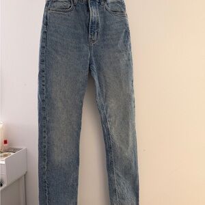 Reformation Liza Ultra High Rise Straight Jeans - Denim Blue